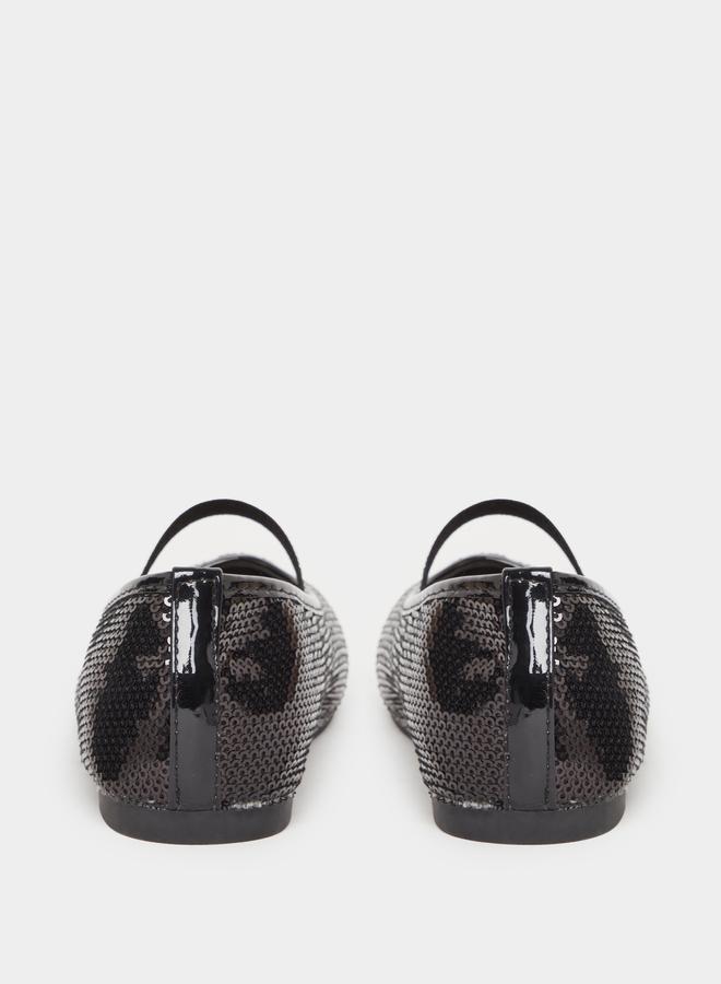 Styli Girls Black Sequin Ballerinas - Image 4